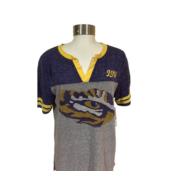 LSU Tigers Women's Shirt Colosseum Athletics Size Medium Purple Football New - Picture 2 of 7